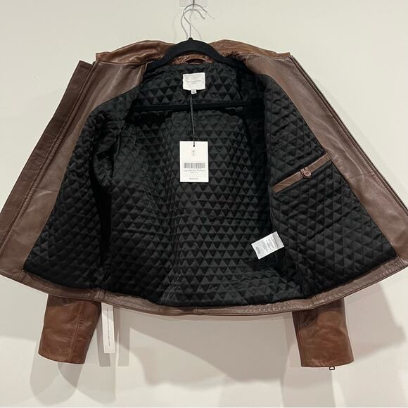 NEW NWT Reformation The Collection Aimee Leather Jacket - Picture 7 of 14